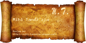 Mihl Tanázia névjegykártya